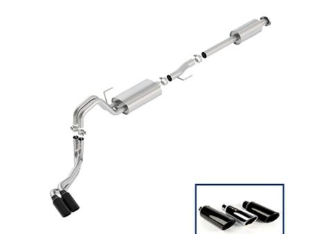 Ford Racing 15-18 F-150 5.0L Cat-Back Touring Exhaust System - Side Exit Black Chrome Tips Online now