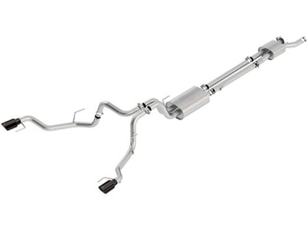 Ford Racing 2017 F150 Raptor 3.5L Sport Cat-Back Exhaust System Dual Rear Exit w  Black Tips For Sale