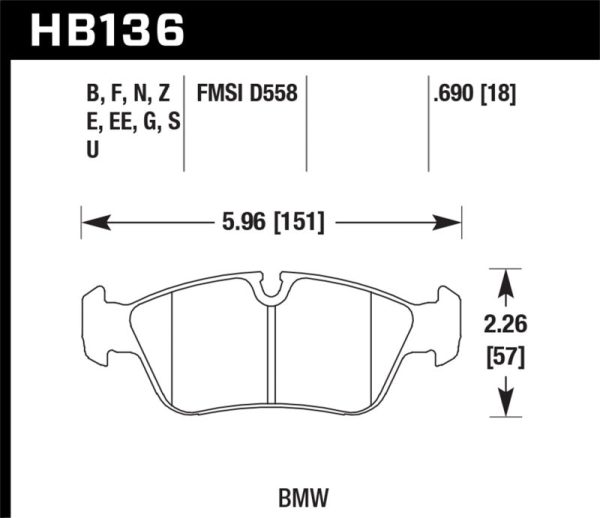 Hawk 01-06 BMW 325CI L6-2.5L DTC-70 Race Front Brake Pads Online now