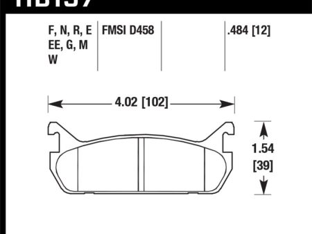 Hawk 94-96 Ford Escort GT Mercury Tracer HPS 5.0 RearBrake Pads Cheap