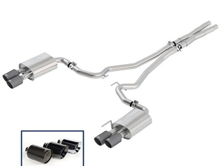 Ford Racing 18+ Mustang GT 5.0L Cat-Back Touring Exhaust System w Carbon Fiber Tips Online Sale