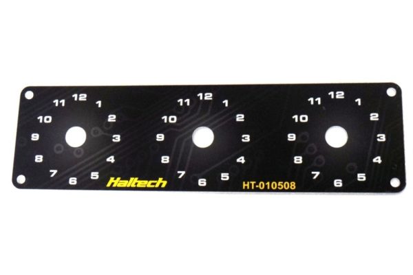 Haltech Triple Switch Panel w Yellow & Red Knobs Online