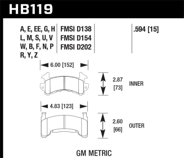 Hawk Buick   Cadillac   Chevrolet   GMC   Isuzu   Oldsmobile   Pontiac Blue 9012 Race Brake Pads Sale