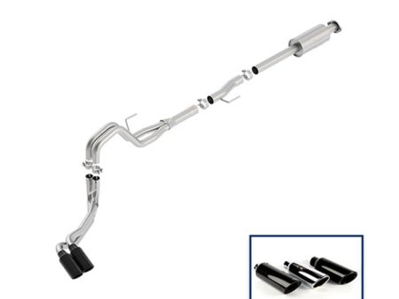 Ford Racing 15-18 F-150 5.0L Cat-Back Extreme Exhaust System Side Exit w  Black Chrome Tips For Discount