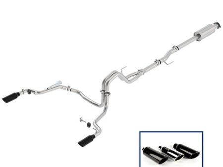 Ford Racing 15-18 F-150 5.0L Cat-Back Extreme Exhaust System Rear Exit w  Black Chrome Tips Online Sale