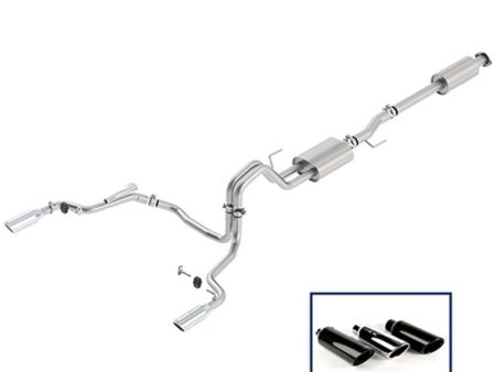 Ford Racing 15-18 F-150 5.0L Cat-Back Sport Exhaust System - Rear Exit Chrome Tips For Cheap