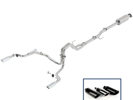 Ford Racing 15-18 F-150 5.0L Cat-Back Extreme Exhaust System Rear Exit w  Chrome Tips For Sale