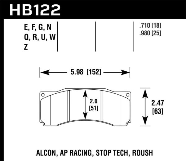 Hawk StopTech ST-60 Caliper Performance Ceramic Street Brake Pads For Sale