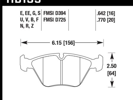 Hawk 1989-1995 BMW 525i HPS 5.0 Front Brake Pads Online now