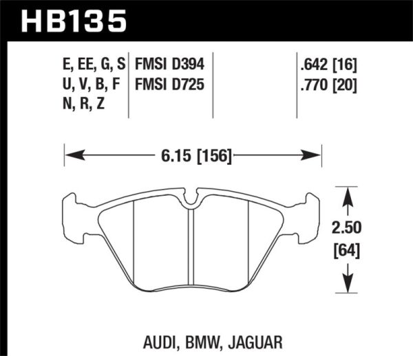 Hawk 91-93 BMW M5 95-02 DTC-60 Race Front Brake Pads Cheap