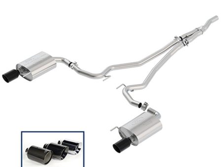 Ford Racing 18+ Mustang 2.3L EcoBoost Cat-Back Touring Exhaust System w Black Chrome Tips Supply