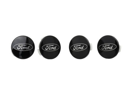 Ford Racing Car Black and Chrome Wheel Cap on Sale