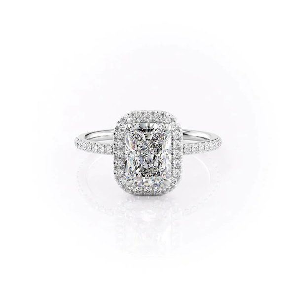 The Michelle Set With A 3 Carat Radiant Lab Diamond For Discount