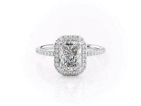 The Michelle Set With A 2.5 Carat Radiant Lab Diamond Online Sale