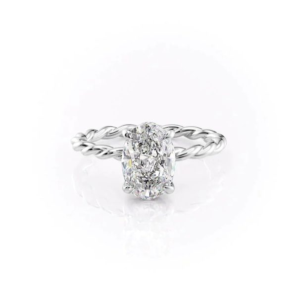 The Alice Set With A 2.5 Carat Oval Lab Diamond Online Sale