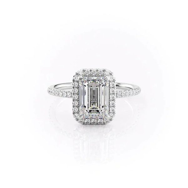 The Michelle Set With A 2 Carat Emerald Lab Diamond Sale