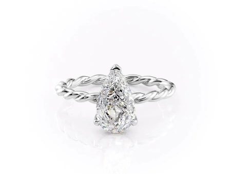 The Alice Set With A 3 Carat Pear Lab Diamond Hot on Sale