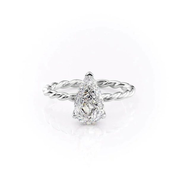 The Alice Set With A 2 Carat Pear Lab Diamond For Cheap