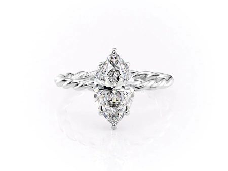 The Alice Set With A 1 Carat Marquise Lab Diamond on Sale