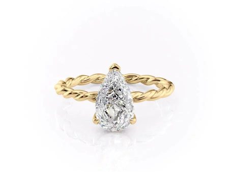 The Alice Set With A 1 Carat Pear Lab Diamond For Discount